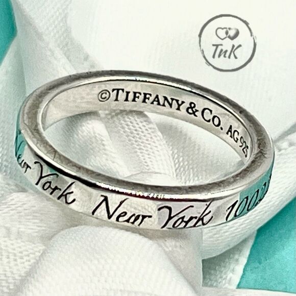 Rare & Retired - Tiffany & Co Notes Fifth Ave Ring - Size 4 - Picture 2 of 16